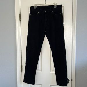 Abercrombie & Fitch black mens tall jeans 32x34 Rustin athletic slim fit